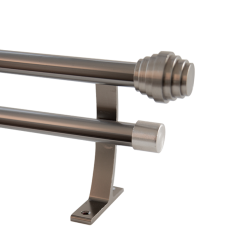 PERİA | Alüminyum Çift Kanallı Rustik Perde Askısı