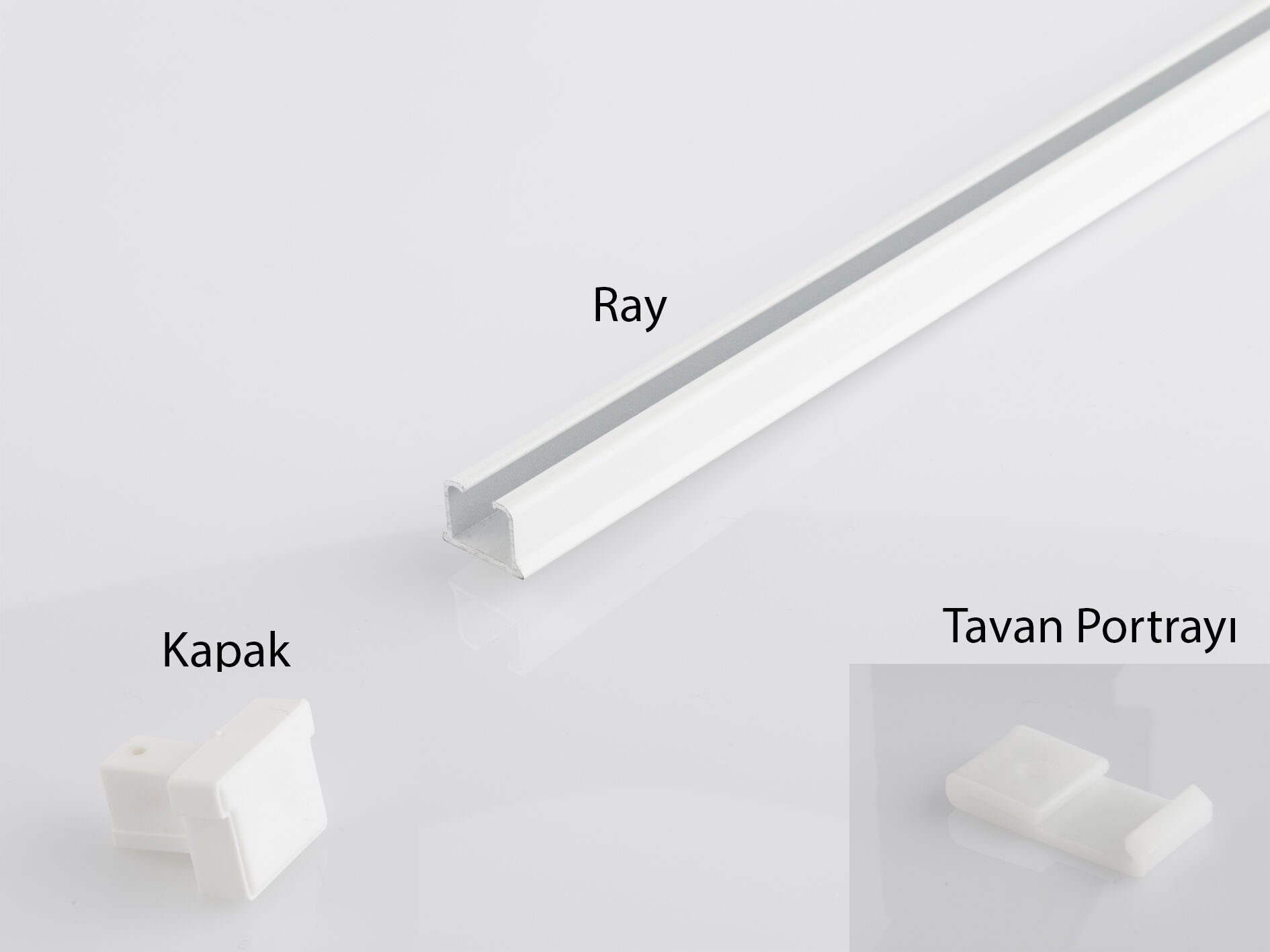PERİA | Tek Kanallı Alüminyum Korniş
