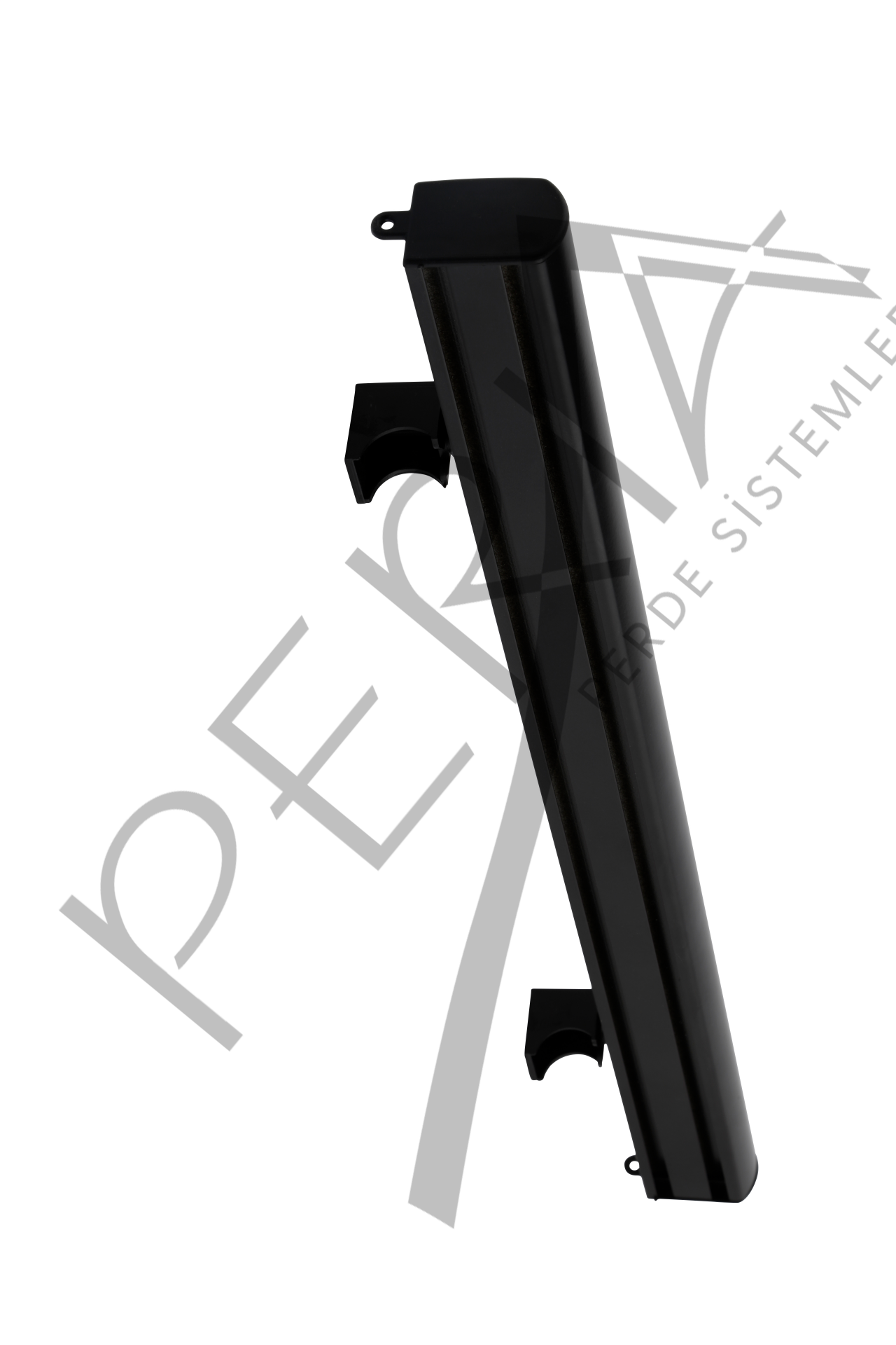 PERİA | Alüminyum 2 Kanallı Dekoratif Perde Kornişi Siyah