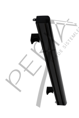 PERİA | Alüminyum 2 Kanallı Dekoratif Perde Kornişi Siyah