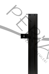 PERİA | Alüminyum 2 Kanallı Dekoratif Perde Kornişi Siyah