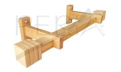 Peria | 2 Kanallı Doğal Ahşap Rustik Rayı Natural